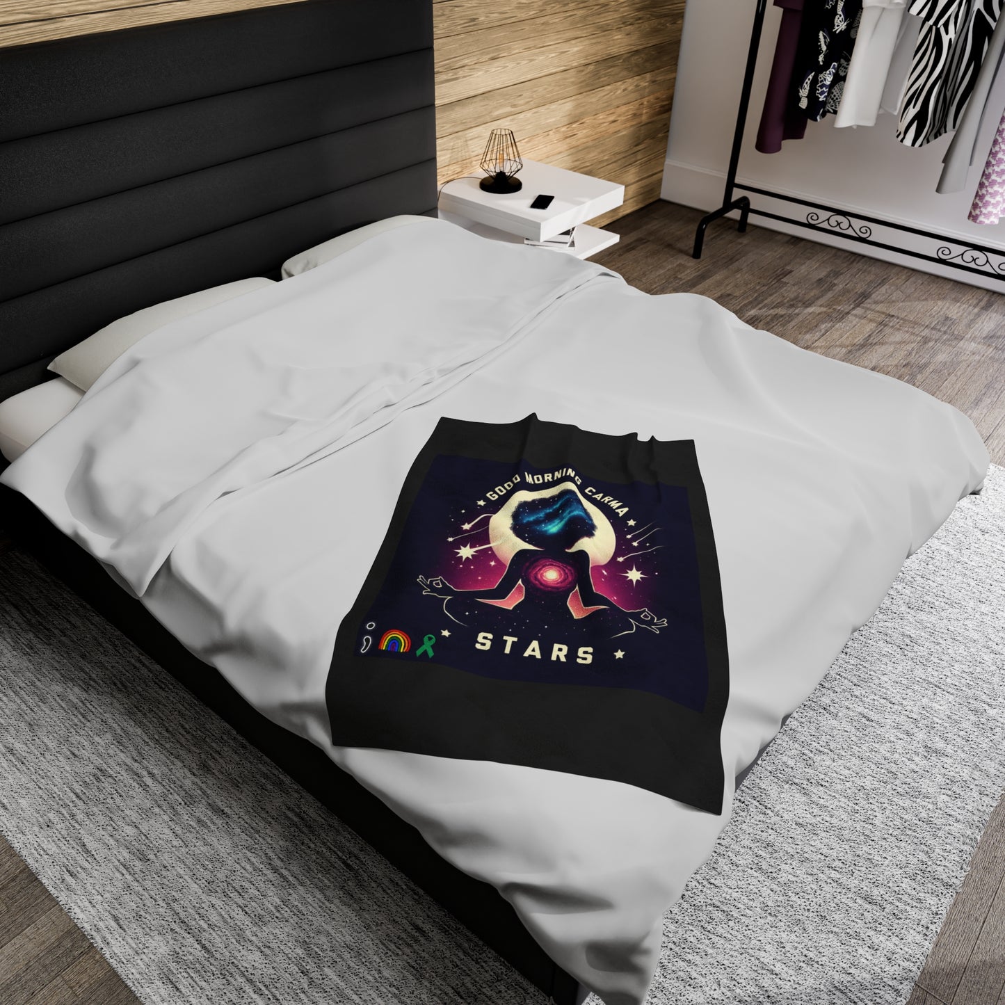 Velveteen Plush Blanket-Stars