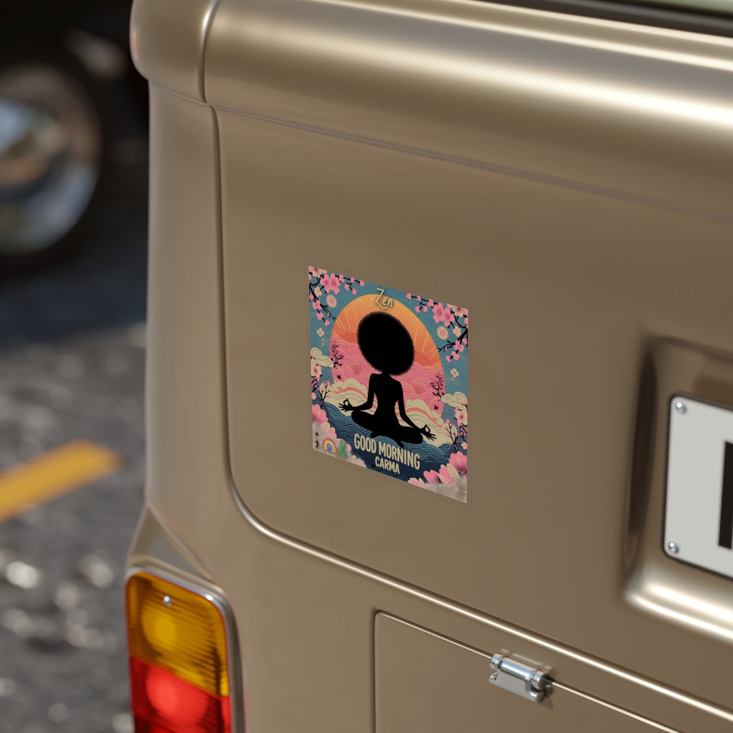 Transparent Outdoor Stickers, Zen