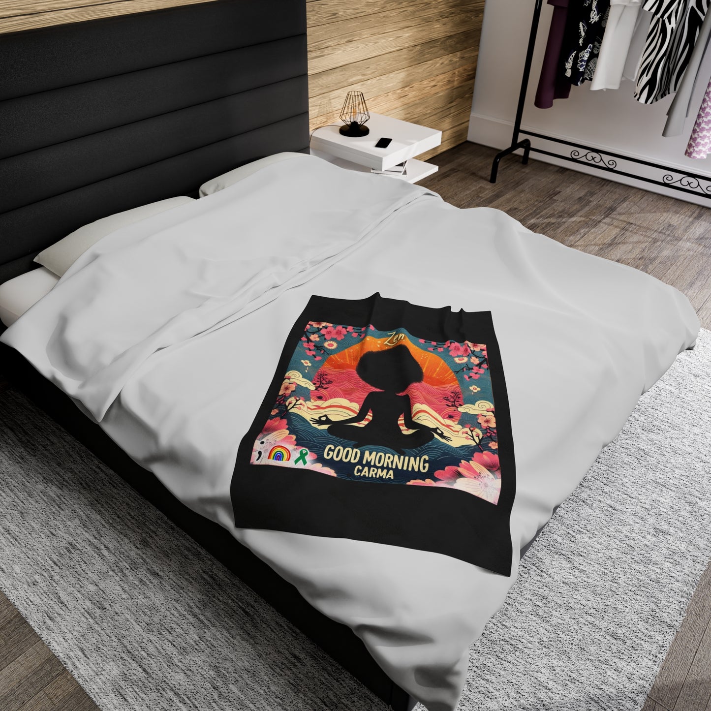 Velveteen Plush Blanket-Zen