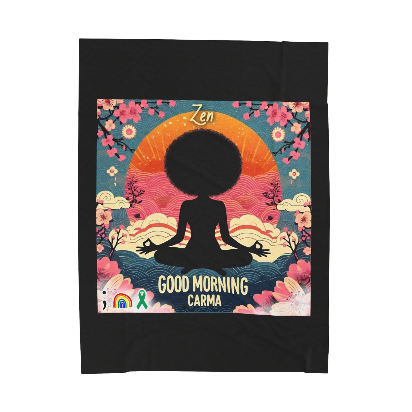 Velveteen Plush Blanket-Zen