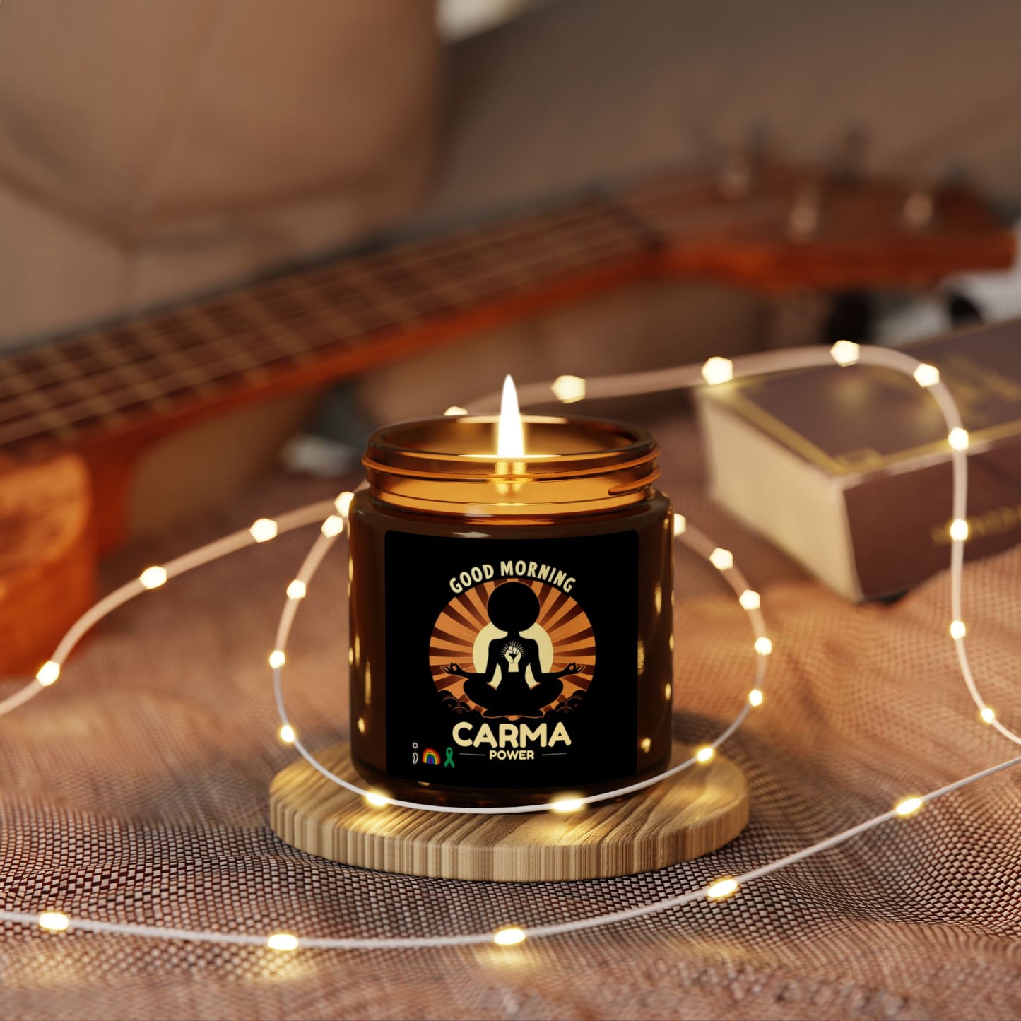 Scented Soy Candle (Multi-Size, Amber Jar) Power