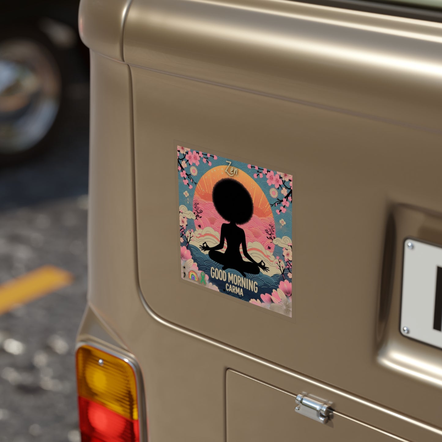 Transparent Outdoor Stickers, Zen