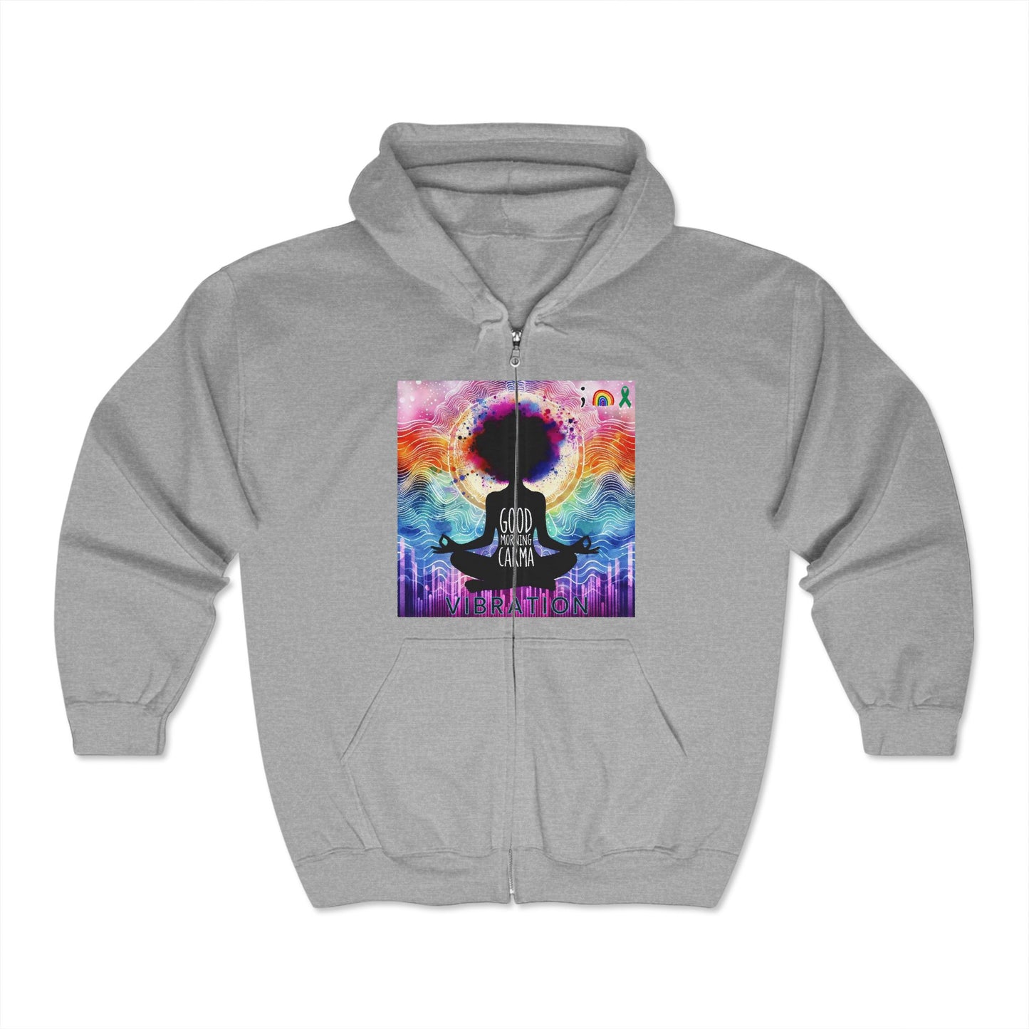 Unisex Heavy Blend™ Full Zip Hooded Sweatshirt-Vibration