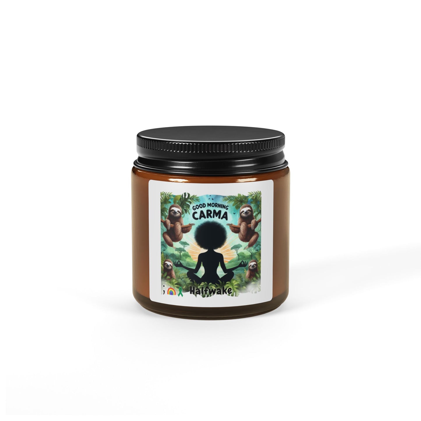 Scented Soy Candle (Multi-Size, Amber Jar) Half Wake