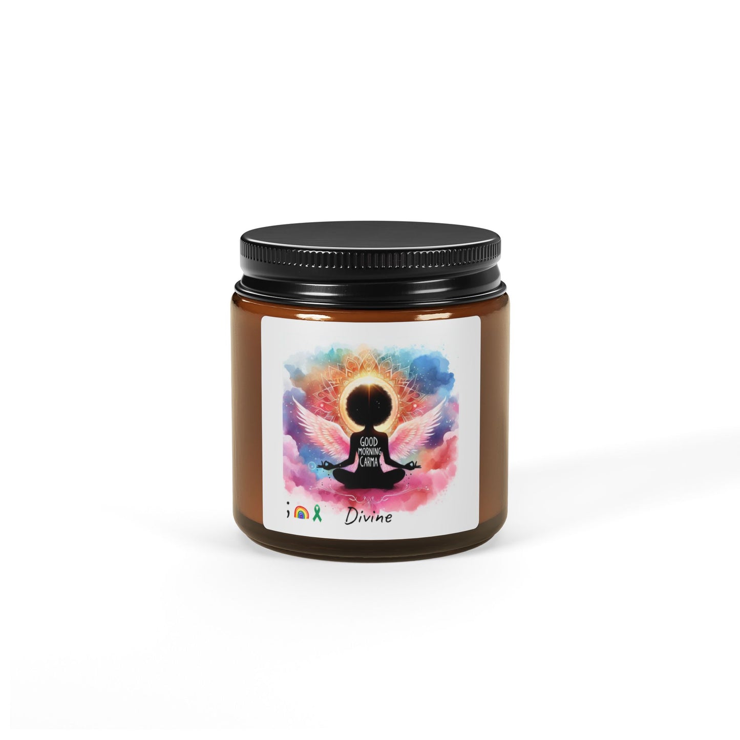 Scented Soy Candle (Multi-Size, Amber Jar) Divine