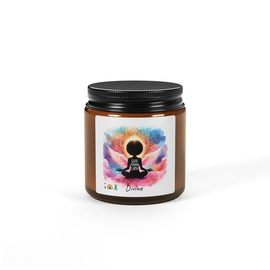 Scented Soy Candle (Multi-Size, Amber Jar) Divine