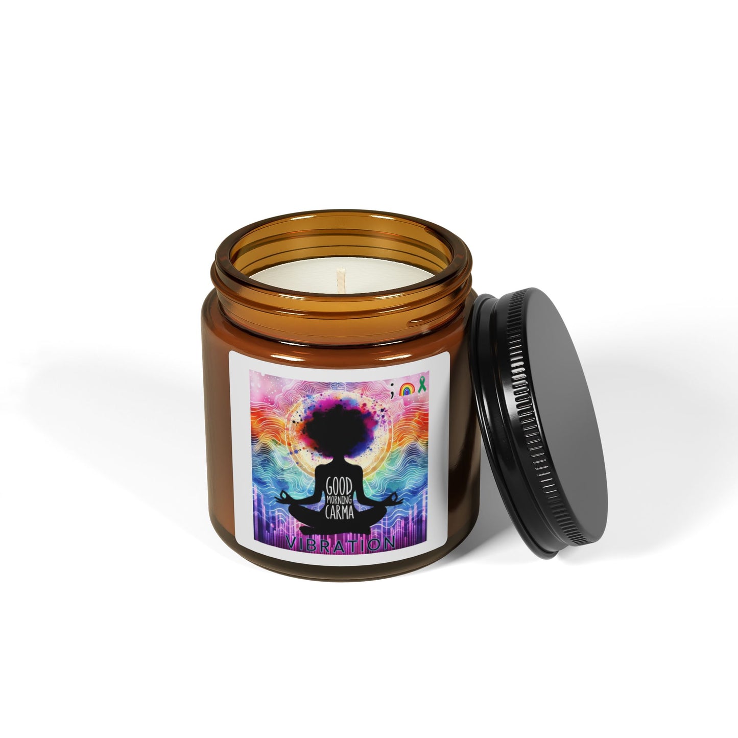 Scented Soy Candle (Multi-Size, Amber Jar) Vibration