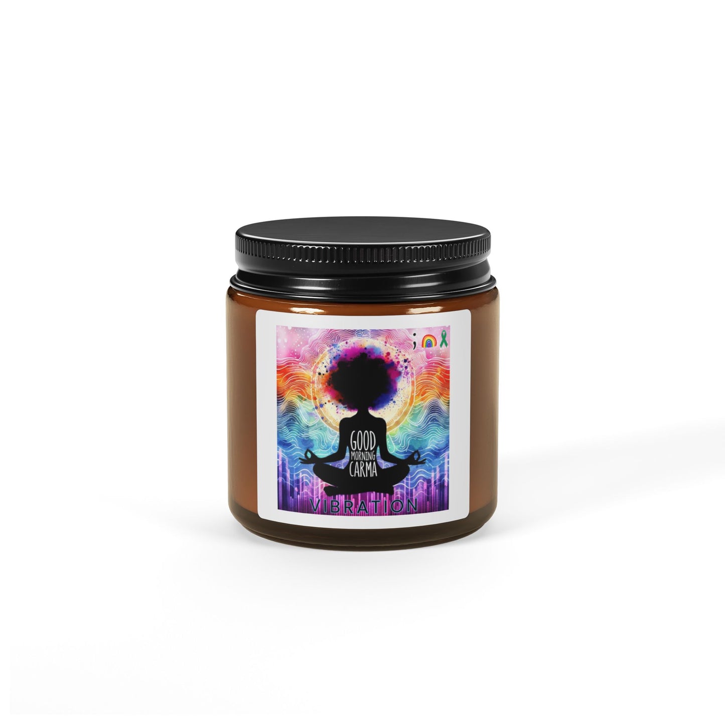 Scented Soy Candle (Multi-Size, Amber Jar) Vibration