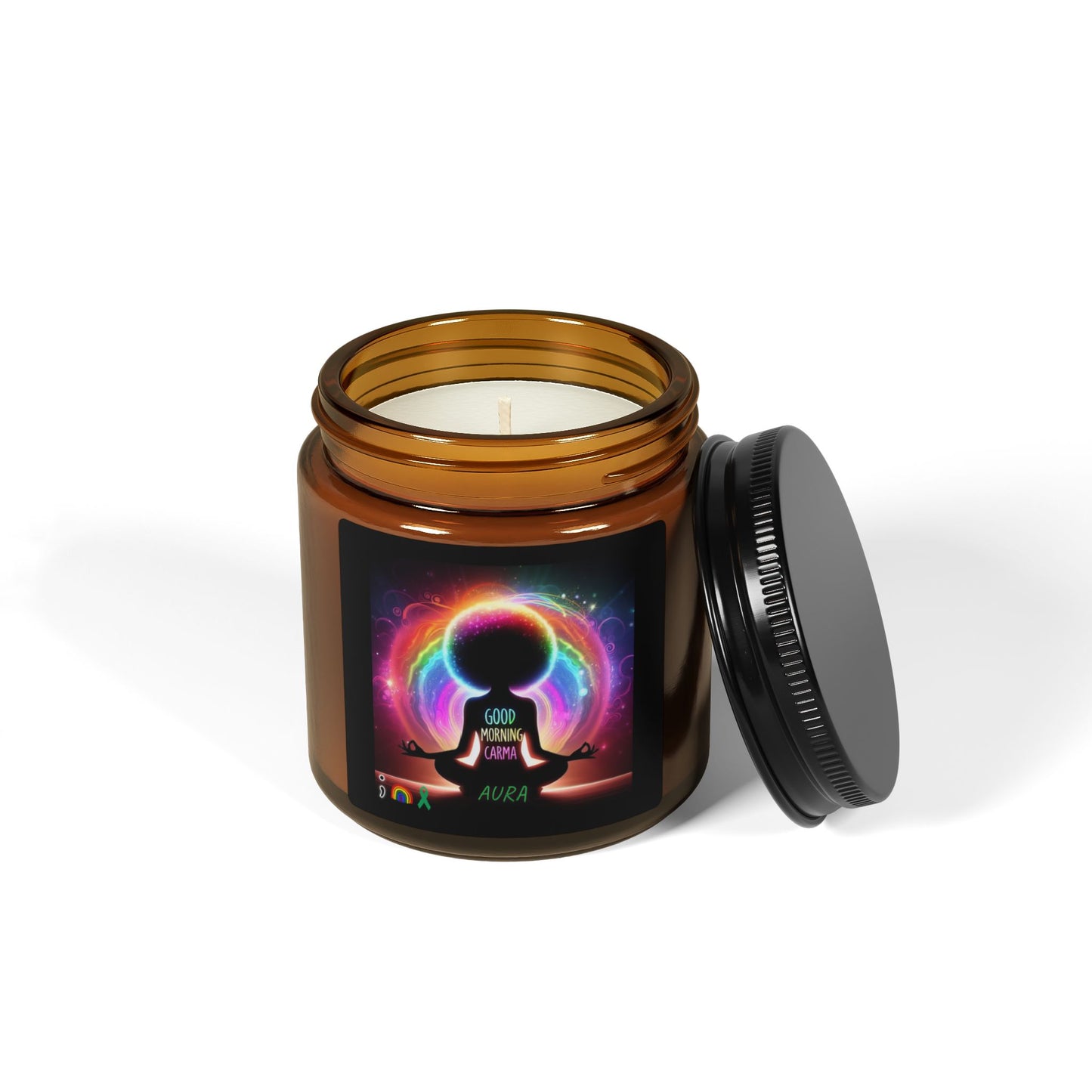 Scented Soy Candle (Multi-Size, Amber Jar) Aura