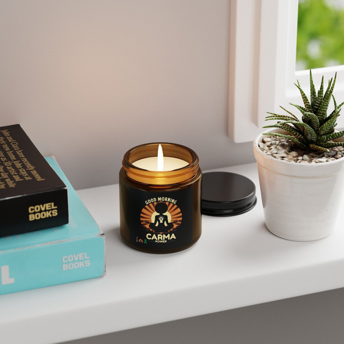 Scented Soy Candle (Multi-Size, Amber Jar) Power