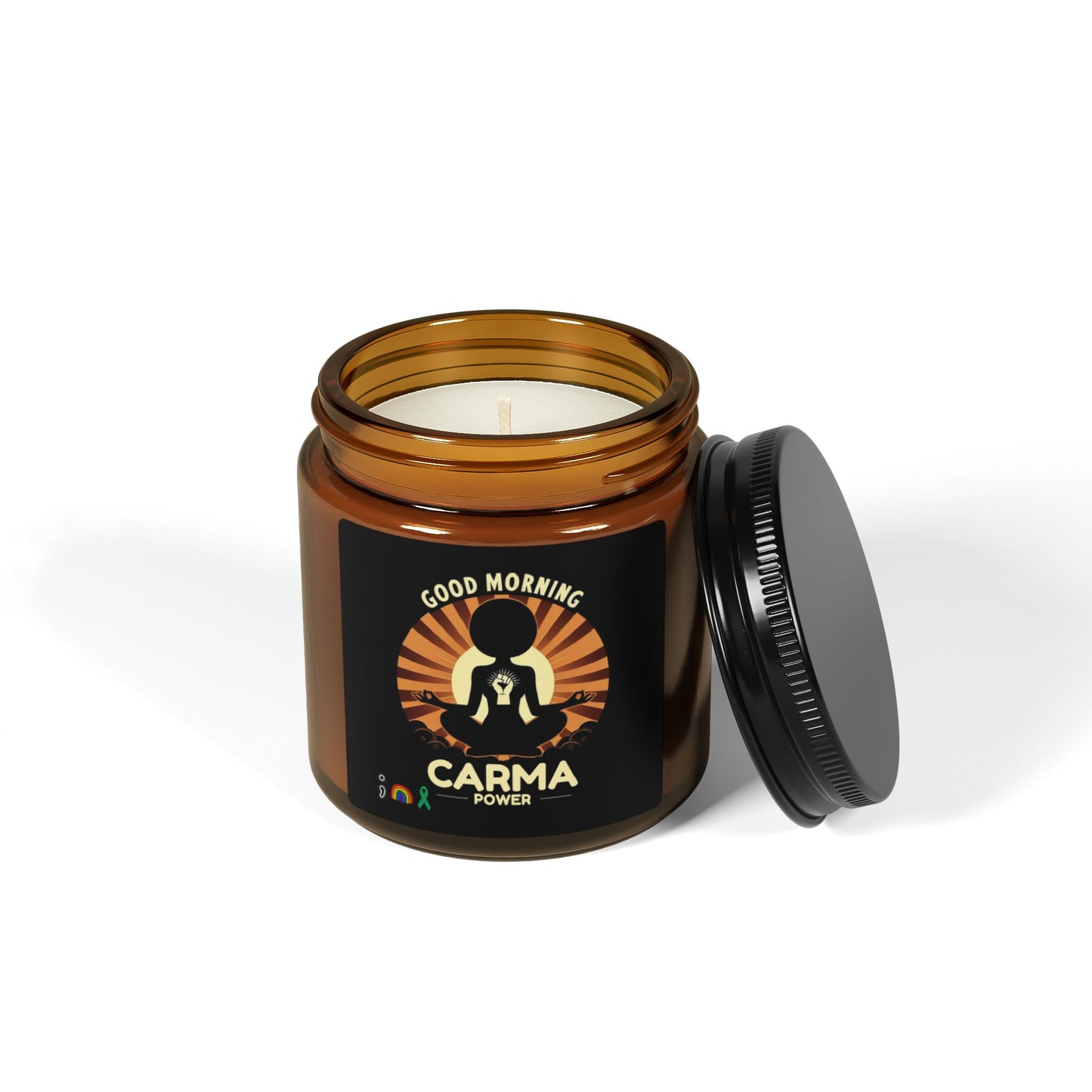 Scented Soy Candle (Multi-Size, Amber Jar) Power